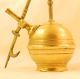 Rare Antique French Brass Hanging Whale Oil Lamp,  Mid - 19th C. Lamps photo 7