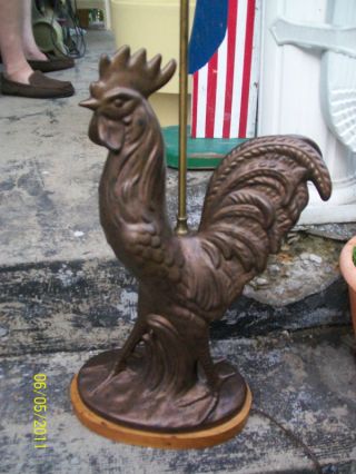 Royal Haeger Rooster Lamp Copper And Black Mint Chic photo