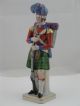Porcelain Military Figurine: 11th Highland Regiment 1808,  Soldier,  Bohne? Mark Figurines photo 1