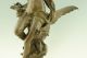 Antique Bronze Woman On An Eagle By Emile Picault 37 Inch France 1880 Metalware photo 9
