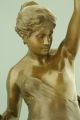 Antique Bronze Woman On An Eagle By Emile Picault 37 Inch France 1880 Metalware photo 7
