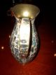 Antique Mother Of Pearl & Copper Pitcher 10 1/4 
