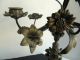 Pair Of Vintage French Pure Bronze Candelabra With Angel Metalware photo 6