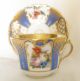 Antique French Old Paris Porcelain Set Of Cup & Saucer Matching Dessert Plate Cups & Saucers photo 1