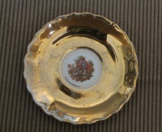 Vintage Made In Japan Porcelain Saucer Plate Gold Plated Romantic Picture 4 