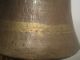 Antique Large Thick Copper Brass Dovetail Primitive Kettle Water Jug Turkish Pot Metalware photo 2