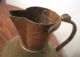 Antique Large Thick Copper Brass Dovetail Primitive Kettle Water Jug Turkish Pot Metalware photo 4