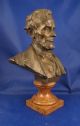 Antique Bronze Bust Of Abraham Lincoln 11.  5 
