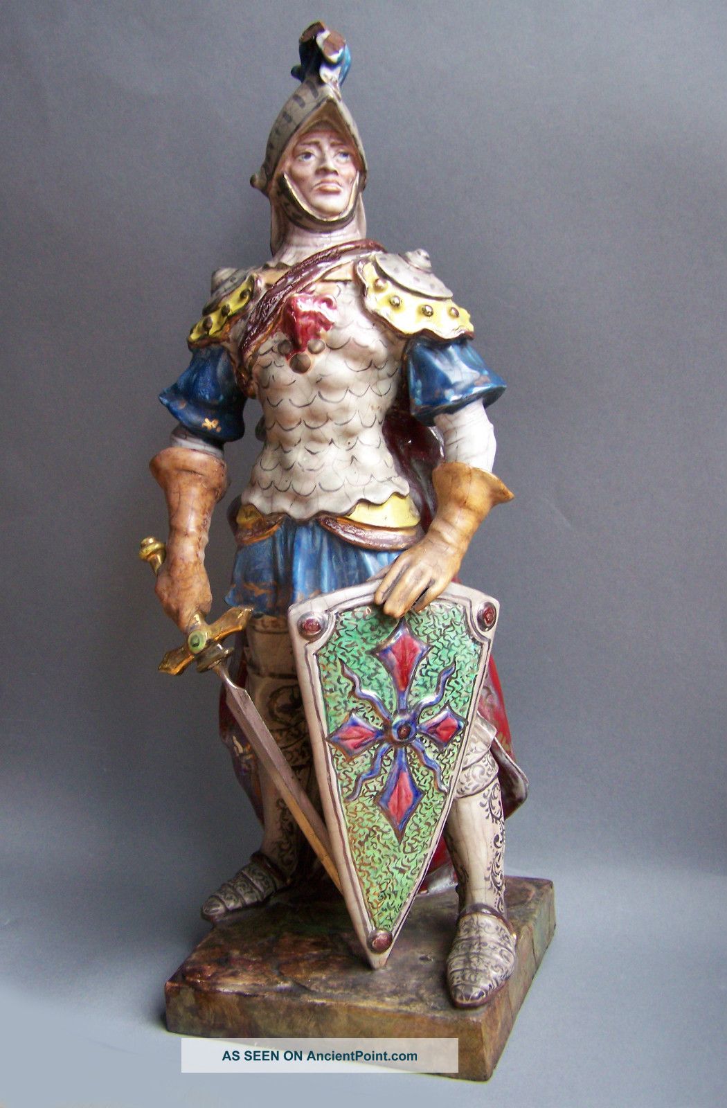 18’’ Figurine Famous Art Pottery Eugenio Pattarino 1885 - 1971 Firenze Italy Figurines photo