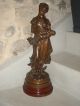 Antique Magnificent Enormous Statue Régule Bronze Signed Moreau Circa 1900 Metalware photo 1