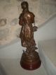Antique Magnificent Enormous Statue Régule Bronze Signed Moreau Circa 1900 Metalware photo 2