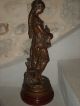 Antique Magnificent Enormous Statue Régule Bronze Signed Moreau Circa 1900 Metalware photo 3