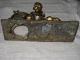 Fabrication Francaise Antique Lady Clock Art Nouveau Antique Signed Metalware photo 11