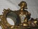 Fabrication Francaise Antique Lady Clock Art Nouveau Antique Signed Metalware photo 1