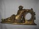 Fabrication Francaise Antique Lady Clock Art Nouveau Antique Signed Metalware photo 6