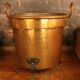 Large Antique Three Legged Copper Pot Metalware photo 3