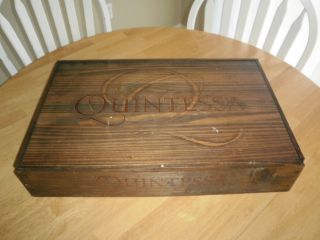 Quintessa Wine Napa Valley Wood Wooden Box Crate W/ Hinged Lid photo