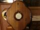Antique Vintage Key Wind Brass Big Mantle Clock Glass Walnut Wood Case Time Art Clocks photo 1