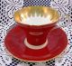 Aynsley – Red Cup & Saucer,  Large Gold Trimmed & White Inside,  29 From England Cups & Saucers photo 5