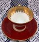 Aynsley – Red Cup & Saucer,  Large Gold Trimmed & White Inside,  29 From England Cups & Saucers photo 6