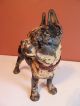 Antique Hubley Boston Terrier Doorstop Paint Metalware photo 1