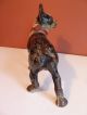 Antique Hubley Boston Terrier Doorstop Paint Metalware photo 3