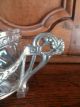 Antique French Pewter + Cut Glass Ornate Jardiniere / Planter : Art Nouveau Styl Metalware photo 3