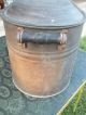 Antique Unpolished Copper Laundry Tub / Boiler,  Copper Lid, . Metalware photo 5
