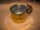 Antique Gold Plated Cup With Handle Old Metalware photo 1