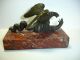 Antique Bronze Of An Eagle Fighting A Snake Metalware photo 3
