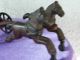 Antique Cast Iron Toy Fire Wagon With Two Horses Wagon And Driver Complete Set Metalware photo 5