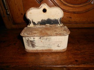 Antique French Tin Match Box : Allumettes photo