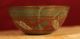 Large Antique Decorated Brass Serving Bowl With Cloisonne Painting Metalware photo 2