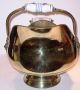 Ex - Lg.  Dutch Made Victorian Style Brass Coal Bucket W/lion Heads & Delfware Hand Metalware photo 2