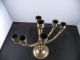 Antique Brass Metal Rotating Candle Holder,  Candelabra,  Unique And Unusual Metalware photo 4