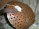 Antique Wrought Iron & Copper Large Primitive Skimmer Strainer Ladle Spoon Metalware photo 1