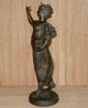 Antique Elegant Metal Classical Tiara Female Girl Harvest Woman Statue Sculpture Metalware photo 3