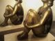 Rare Art Deco French Bathing Beauties Female Spelter Cast Metal Bookends Metalware photo 4