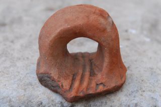 A Handle Of Antique Ceramic Jug From Caesarea Israel photo
