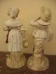 French Pair Of Porcelain Figurines Of A Country Couple Figurines photo 3