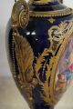 2 Antique Victorian Lamps Vase French Romantic Lighting Urn Hand Painted Pair Lamps photo 5