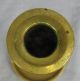 18th Century English? Brass Candlestick With Drip Tray Metalware photo 3