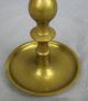 18th Century English? Brass Candlestick With Drip Tray Metalware photo 6