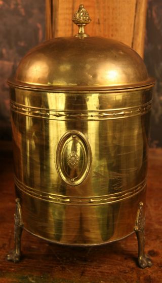 Circa Late 1800 ' S French Brass Ash Bucket photo