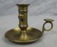 Antique Brass Push - Up Adjustable Chamberstick/candle Holder Metalware photo 1
