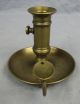 Antique Brass Push - Up Adjustable Chamberstick/candle Holder Metalware photo 2