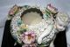 Antique German Porcelain Cherub In Flower Encrusted Vase Figurines photo 9