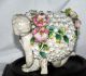 Antique German Porcelain Cherub In Flower Encrusted Vase Figurines photo 1