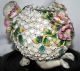 Antique German Porcelain Cherub In Flower Encrusted Vase Figurines photo 3