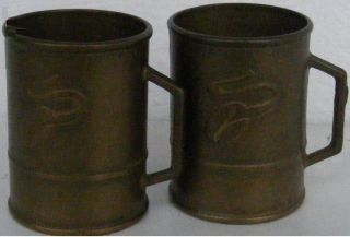 Antique Brass Coffee Measuring Cups From Transylvania - Certified Appraisal photo